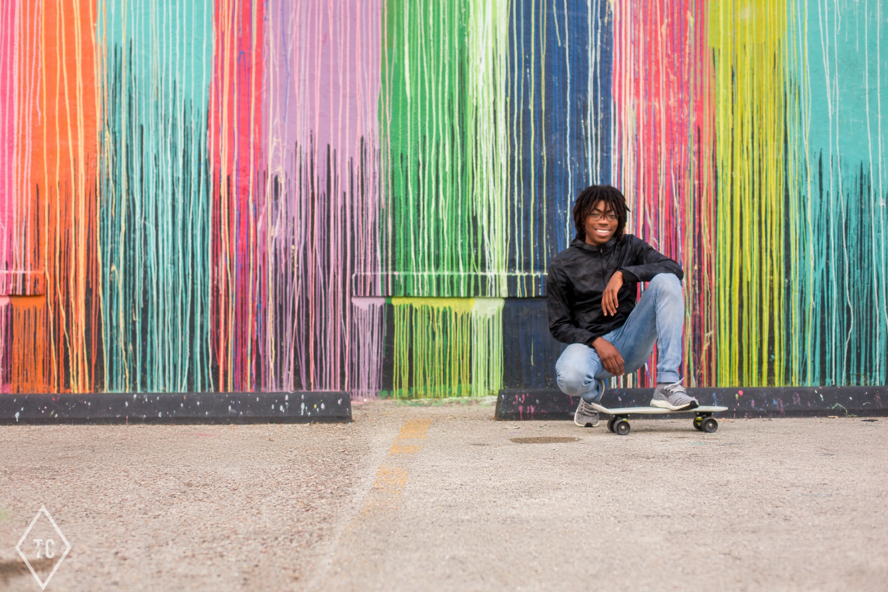 Houston Senior Pictures with a Skateboard